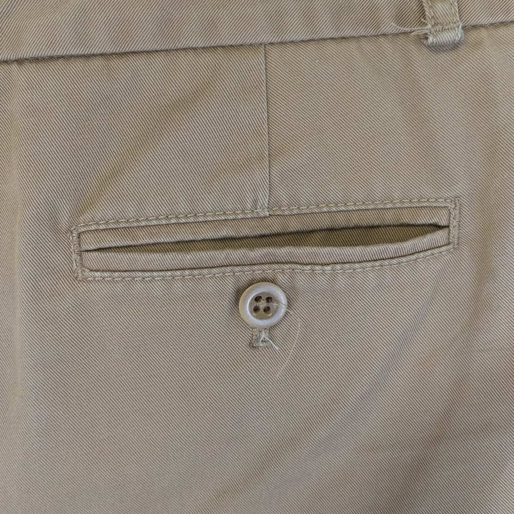 [J. Crew] Tan Neon Orange Stripe Broken In Chino - Picture 4 of 5